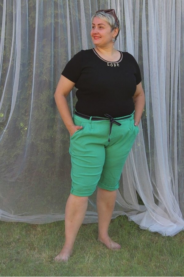 Elastické krátke nohavice pre moletky - zelené